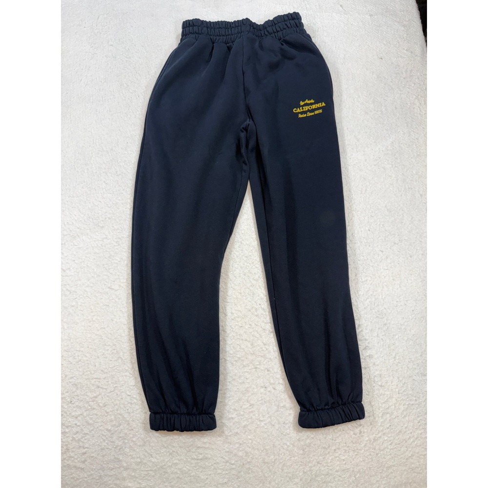 Zara Mens Los Angeles California Rodeo Drive Sweatpants Navy Blue Size M